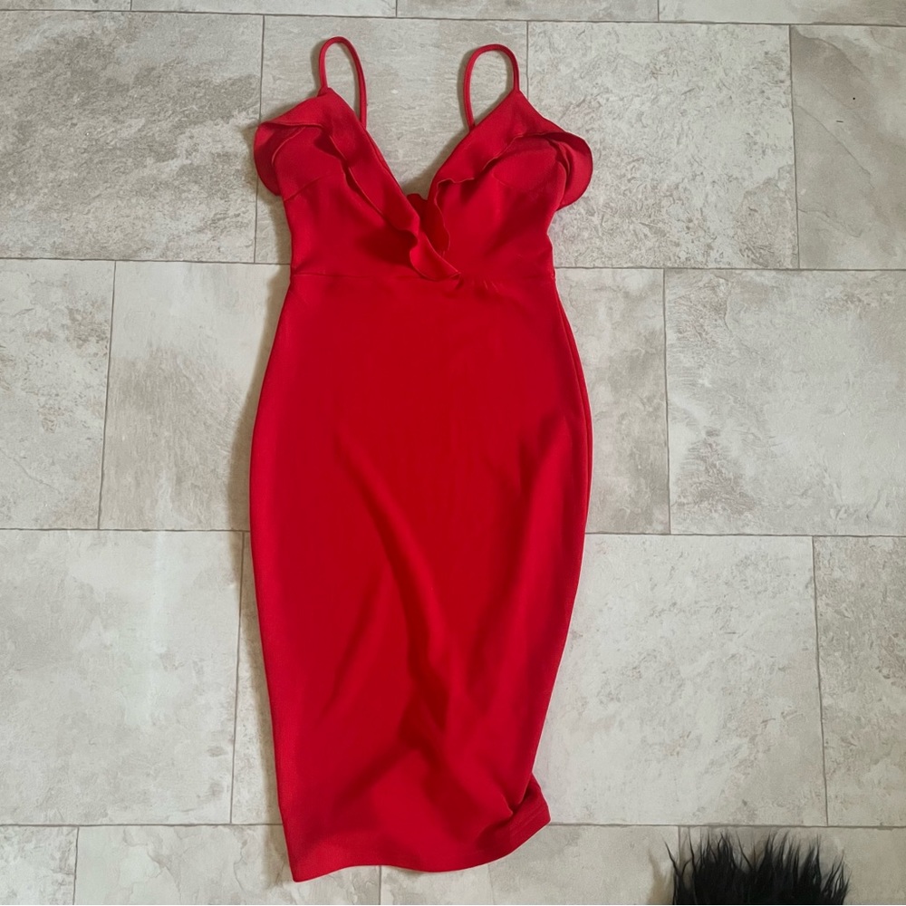 Sexy red bodycon dress